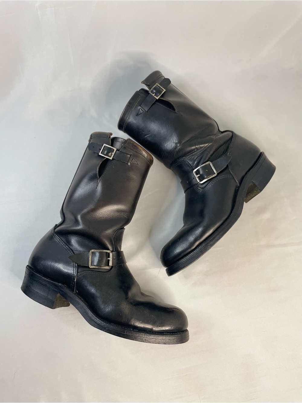 Vintage Sears Roebuck 60’s Black Leather Motorcycle- Engineer Boots Size 11 Rare